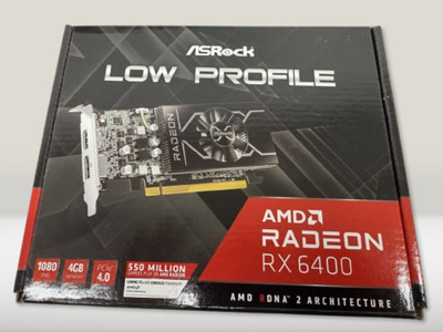 ASRock AMD Radeon RX 6400 Low Profile 4GB GDDR6 RX6400 LP 4G