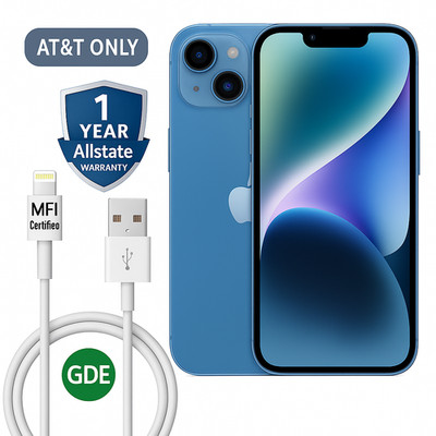 Very Good Apple iPhone 14 - 128gb - Blue (AT&T only) Batt 🔋 97% 1