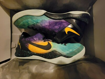 Nike Kobe 8 VIII System Easter Purple-Yellow-Teal Size 10 Sneakers