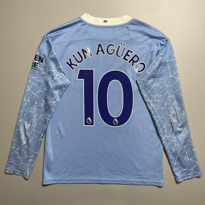 MAN CITY PUMA 2020/2021 FOOTBALL HOME JERSEY #10 AGUERO SIZE “M