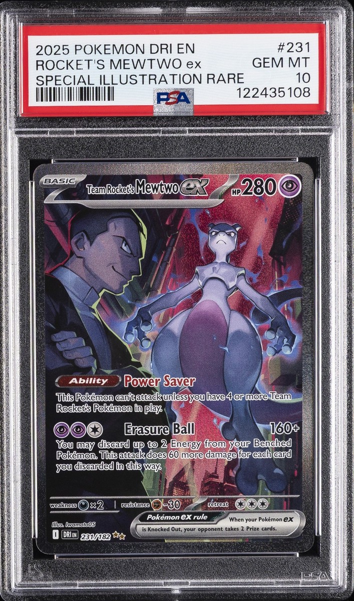 2025 POKEMON DRI EN-DESTINED RIVALS #231 TEAM ROCKET'S MEWTWO EX