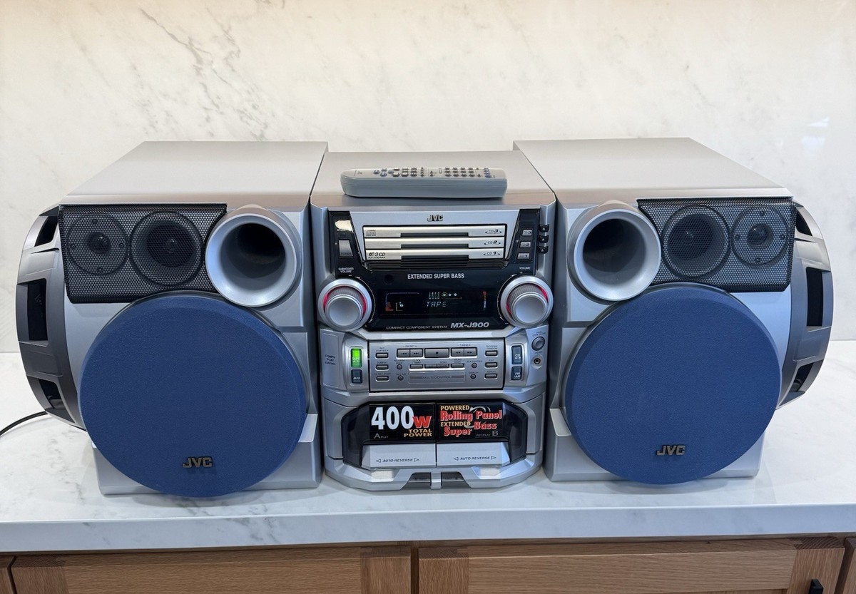 JVC MX-J900 Stereo Boombox (CD Radio Speakers Work. Tape Doesn't