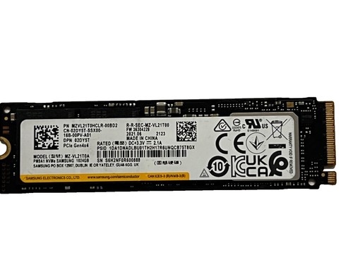 Samsung 512GB SSD M.2 2280 PCIe Gen3 x4 NVMe 1.3 MZVLB512HAJQ