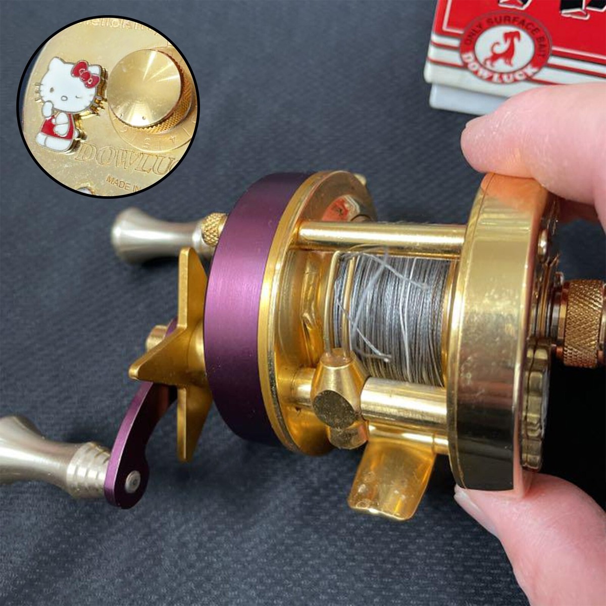 DOWLUCK MATSUMOTOY Sanrio Hello Kitty x EVISU BAIT REEL Fishing