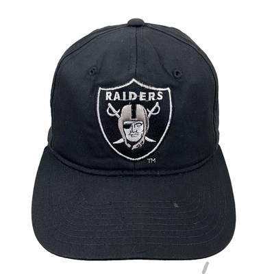 Vintage Oakland Raiders Hat Cap Snapback 90s Starter Black Twill