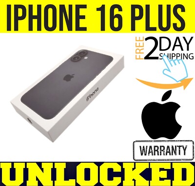 Apple iPhone 16 Plus - 128 GB - Black (Unlocked) for sale online