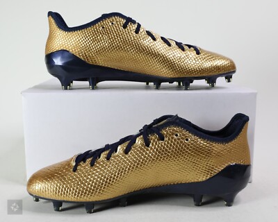 Adidas Adizero 5-Star 6.0 Gold Navy Snakeskin Football Cleats Size