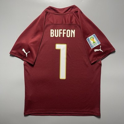 ITALY PUMA 2014 WORLD CUP SOCCER GOALKEEPER HERSEY #1 BUFFON SIZE