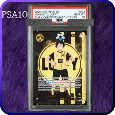 PSA 10 Monkey D Luffy ST13-003 BVB Borussia Dortmund ONE PIECE
