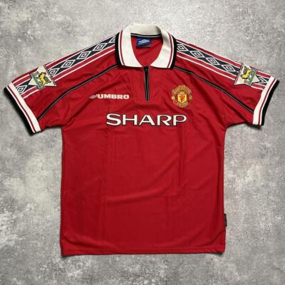 Vintage Beckham Manchester United 98/00 Home Size XL Umbro Jersey