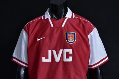 1996-98 Nike Arsenal FC GUNNERS London Home Football Shirt SIZE XL