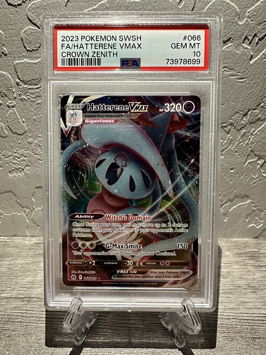 🔥Hatterene Vmax Full Art 066/159🔥 Pokemon TCG Crown Zenith💎PSA