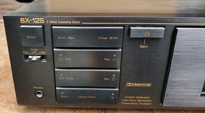 Nakamichi BX-125 2-Head Cassette Deck Stereo Made In Japan Working