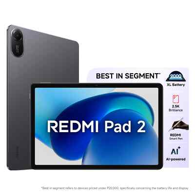 Xiaomi Redmi Pad 2 128GB 4GB RAM WiFi Only Global Ver (New)- Free