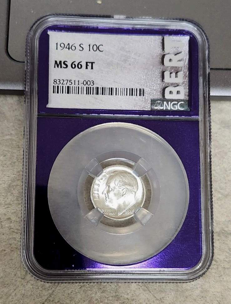 1946-S Roosevelt Dime - Full Torch - MS66FT - NGC 