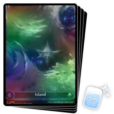 FOIL ISLAND (263) (FULL ART) X4 Edge Of Eternities EOE Magic MTG