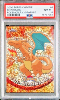 Pokemon Topps Chrome Sparkle Charizard #6 PSA 8 MINT | eBay