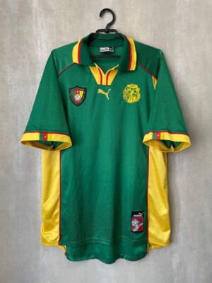 Rare CAMEROON 1998 World Cup Home Football Shirt Soccer Jersey