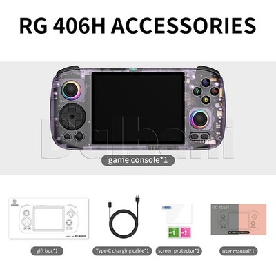 RG 406H Purple Anbernic Retro Handheld Game Console RG406H 4-inch