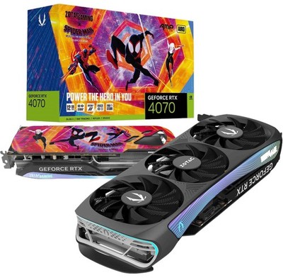 ZOTAC NVIDIA GeForce RTX 4070 GAMING AMP AIRO GPU Spiderman Bundle