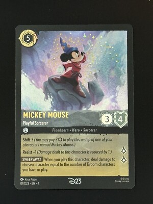 D23 2024 Disney Lorcana Promo Sorcerer Mickey Card Exclusive In