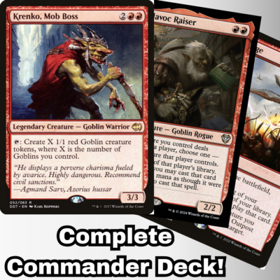 Krenko, Mob Boss Commander Deck EDH 100 Magic Cards Custom Deck