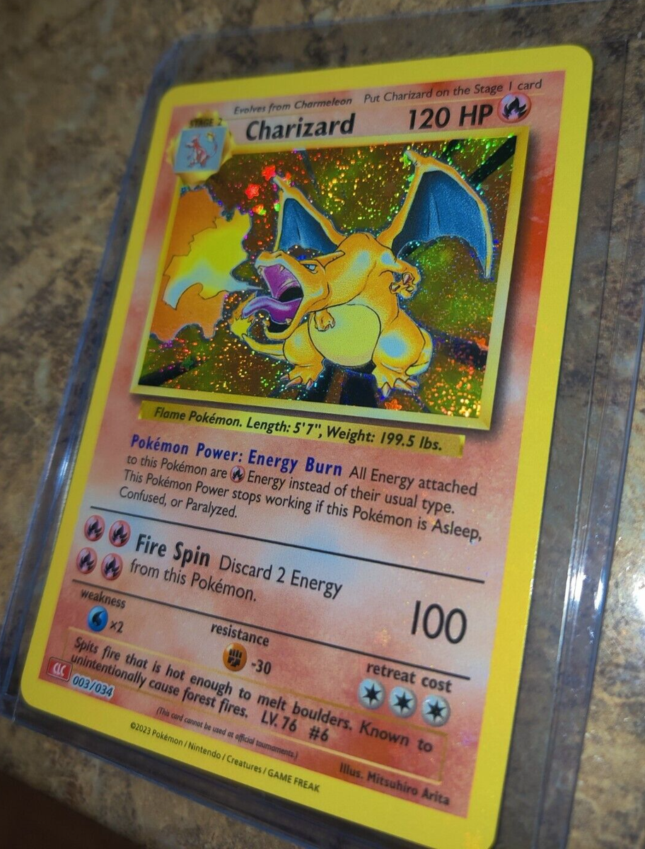 Pokemon Charizard 003/034 Holo Pokemon Card Game Classic English