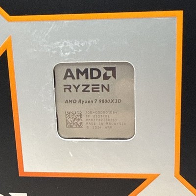 AMD Ryzen 7 9800X3D 5.20GHz CPU 100-100001084WOF IN HAND SHIPS