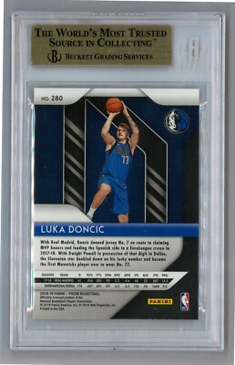 2018-19 Panini Prizm Basketball Luka Doncic #280 RC Rookie BGS 9.5