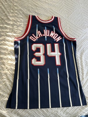 Mens Mitchell & Ness NBA Swingman Road Jersey Rockets 96 Hakeem