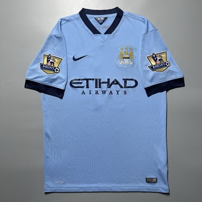 MAN CITY NIKE 2014/2015 FOOTBALL HOME JERSEY #10 AGUERO SIZE “L