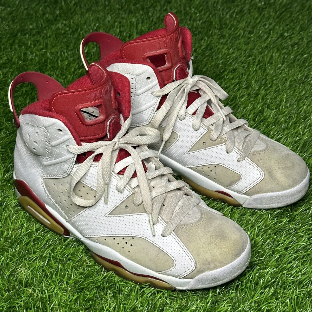 Nike Air Jordan 6 Retro Alternate Hare White Red 384664-113 Men's