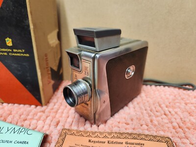 VTG Keystone OLYMPIC K-33 8mm Movie Camera w/ Box & Paperwork *Not