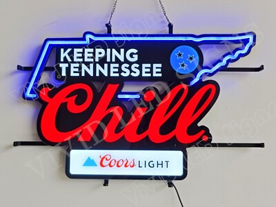 Beer Lager Keeping Tennessee Chill Vivid LED Neon Sign Light Lamp
