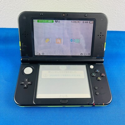 New Nintendo 3DS LL XL Lime Black Japan Handheld Console Only