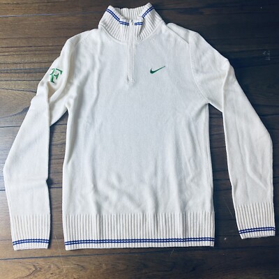 Nike Roger Federer RF 2012 Wimbledon Q-Zip Cashmere Sweater Medium