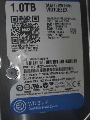 Western Digital WD10EZEX-08WN4A0 1.0TB 3.5