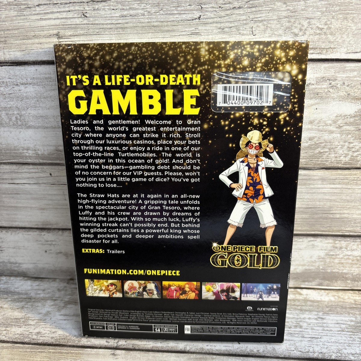 One Piece Film: Gold DVD New Sealed With Slipcover It's A Life Or