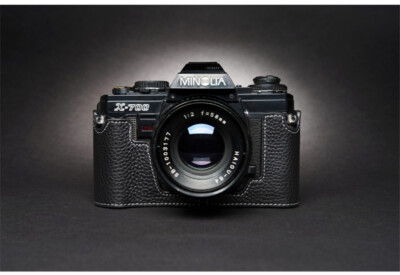Minolta X700 Camera Half Case Genuine Leather Retro Insert Cover