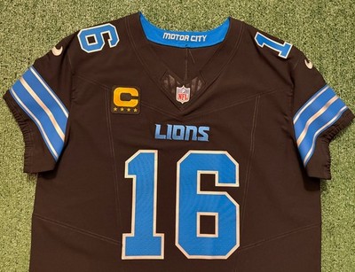 Authentic Jared Goff Detroit Lions Black Nike Vapor Fuse Elite