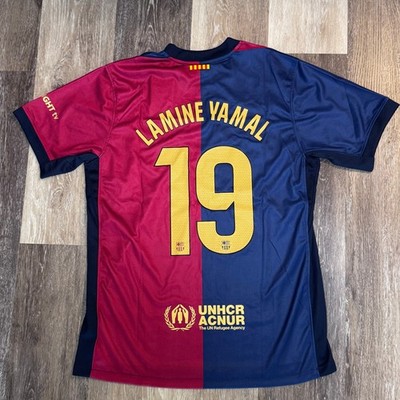 Lamine Yamal #19 Nike FC Barcelona 2024/25 Home Jersey Men's XL | eBay