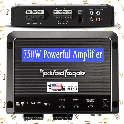 NEW ROCKFORD FOSGATE PRIME R750-1D MONO 750 WATTS MONOBLOCK