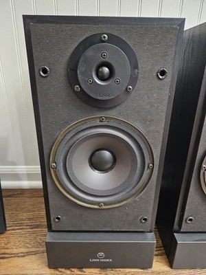 Linn Index Speakers Bookshelf Black Audio Wood Pair Tested
