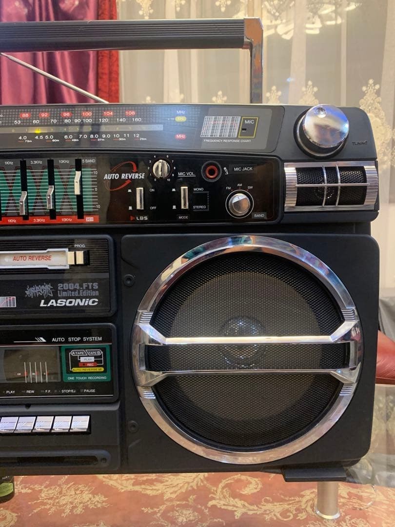 Lasonic TRC-931 Boombox Vintage Blaster Dual Cassette Radio