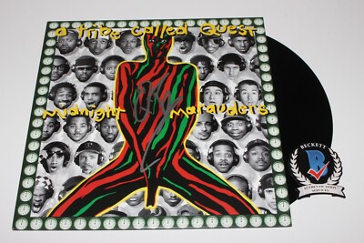 Q-TIP SIGNED A TRIBE CALLED QUEST MIDNIGHT MARAUDERS ALBUM VINYL