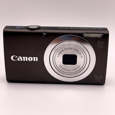 Canon PowerShot A2400 IS 16.1MP Digital Camera – Black – Tested