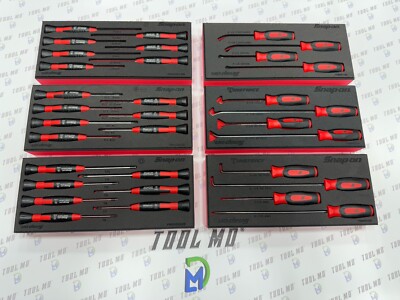 Snap-on Tools NEW 33-Piece RED Mixed Mini Screwdriver & Pick Foam