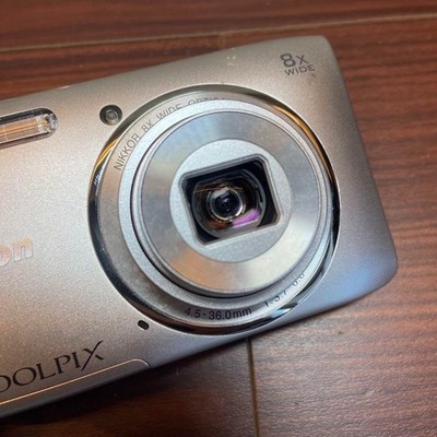 Nikon COOLPIX S3600 20.1MP Digital Camera - Silver for sale online