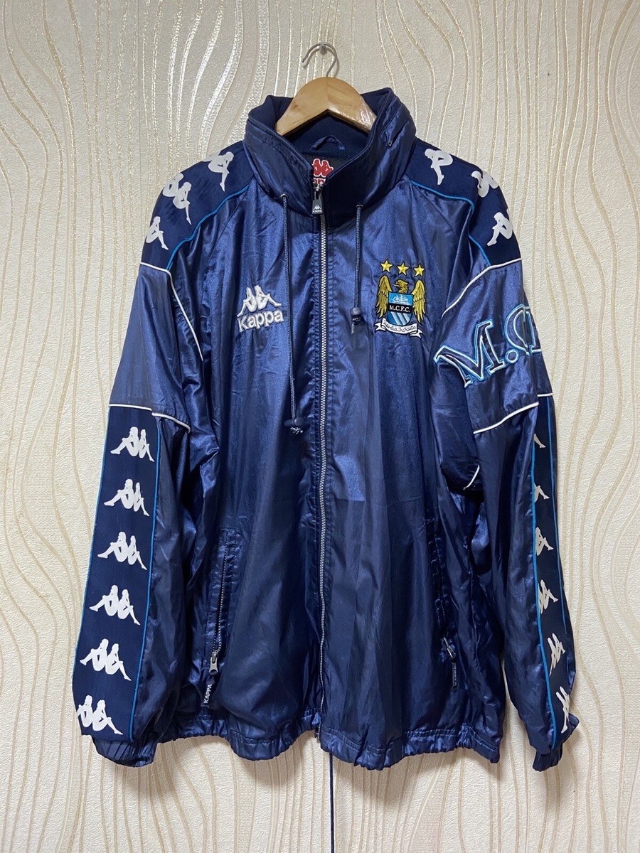 MANCHESTER CITY FOOTBALL SOCCER TRAINING JACKET KAPPA sz XL MEN | eBay