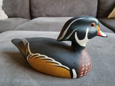 THE WOODEN BIRD FACTORY Mallard Decoy Signed - Hoverud '79